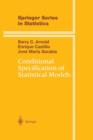 Conditional Specification of Statistical Models - Book