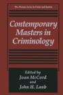 Contemporary Masters in Criminology - Book