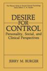 Desire for Control : Personality, Social and Clinical Perspectives - Book