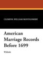 American Marriage Records Before 1699 - Book