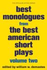 Best Monologues from the Best American Short Plays - Book
