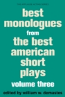 Best Monologues from the Best American Short Plays - Book