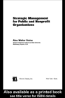 Strategic Management for Public and Nonprofit Organizations - eBook