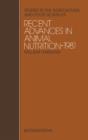 Recent Advances in Animal Nutrition - eBook