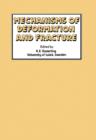 Mechanisms of Deformation and Fracture : Proceedings of the Interdisciplinary Conference Held at the University of Lulea, Lulea, Sweden, September 20-22, 1978 - eBook