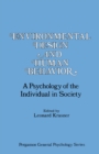Environmental Design and Human Behavior : A Psychology of the Individual in Society - eBook