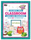 Colorful Owls Classroom Labels and Organizers - eBook