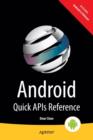 Android Quick APIs Reference - Book