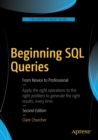 Beginning SQL Queries : From Novice to Professional - Book