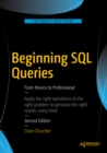 Beginning SQL Queries : From Novice to Professional - eBook