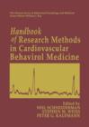 Handbook of Research Methods in Cardiovascular Behavioral Medicine - Book