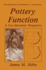 Pottery Function : A Use-Alteration Perspective - Book