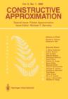 Constructive Approximation : Special Issue: Fractal Approximation - Book