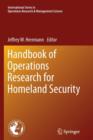 Handbook of Operations Research for Homeland Security - Book
