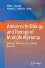 Advances in Biology and Therapy of Multiple Myeloma : Volume 2: Translational and Clinical Research - Book