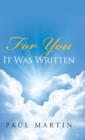 For You It Was Written - Book