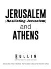 Jerusalem {resiliating Jerusalem} and Athens - Book
