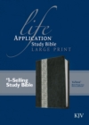 KJV Life Application Study Bible, Second Edition, Large Print (Red Letter, LeatherLike, Black/Vintage Ivory Floral) - Book