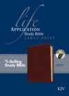 KJV Life Application Study Bible, Second Edition, Large Print (Red Letter, LeatherLike, Brown, Indexed) - Book