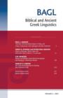 Biblical and Ancient Greek Linguistics, Volume 3 - Book