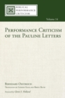 Performance Criticism of the Pauline Letters - Book
