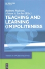 Teaching and Learning (Im)Politeness - Book