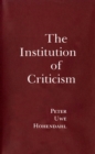 The Institution of Criticism - Book
