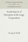 Social Aspects of Enterprise in the Large Corporation - eBook