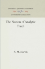 The Notion of Analytic Truth - Book