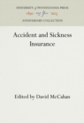 Accident and Sickness Insurance - eBook
