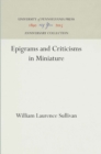 Epigrams and Criticisms in Miniature - Book