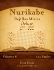 Nurikabe Rejillas Mixtas Deluxe - De Facil a Dificil - Volumen 6 - 474 Puzzles - Book