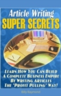 Article writing super secrets - eBook