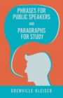 Phrases for Public Speakers and Paragraphs for Study - Book