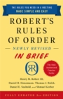 Robert's Rules of Order Newly Revised In Brief, 3rd edition - Book