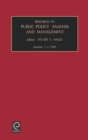 Research in Public Policy Analysis and Management - Book