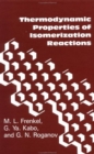 Thermodynamic Properties Of Isomerization Reactions - Book