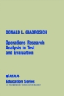 Operations Research Analysis in Quality Test and Evaluation - Book
