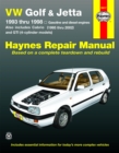 VW Golf, GTI and Jetta (93-98) and VW Cabrio (95-02) petrol & diesel Haynes Repair Manual (USA) - Book