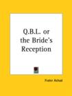 Q. B. L. or the Bride's Reception - Book