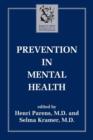Prevention in Mental Health - Book