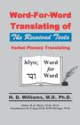 Word-For-Word Translating of The Received Texts, Verbal Plenary Translating - Book