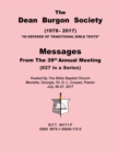 The Dean Burgon Society Message Book 2017 : Messages from the 39th Annual Meeting - Book
