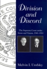 Division and Discord : Supreme Court Under Stone and Vinson, 1941-53 - Book