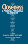 Closeness in Personal and Professional Relationships - Book