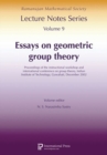 Essays on Geometric Group Theory : Proceedings of the Instructional Workshop and International Conference on Group Theory - Book
