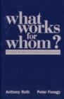 What Works for Whom? : Critical Review of Psychotherapy Research - Book