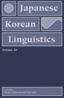 Japanese/Korean Linguistics, Vol. 20 - Book