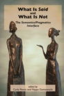 What is Said and What is Not - Book
