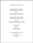 Quaestiones super Libros Metaphysicorum Aristotelis, Books VI-IX - Book